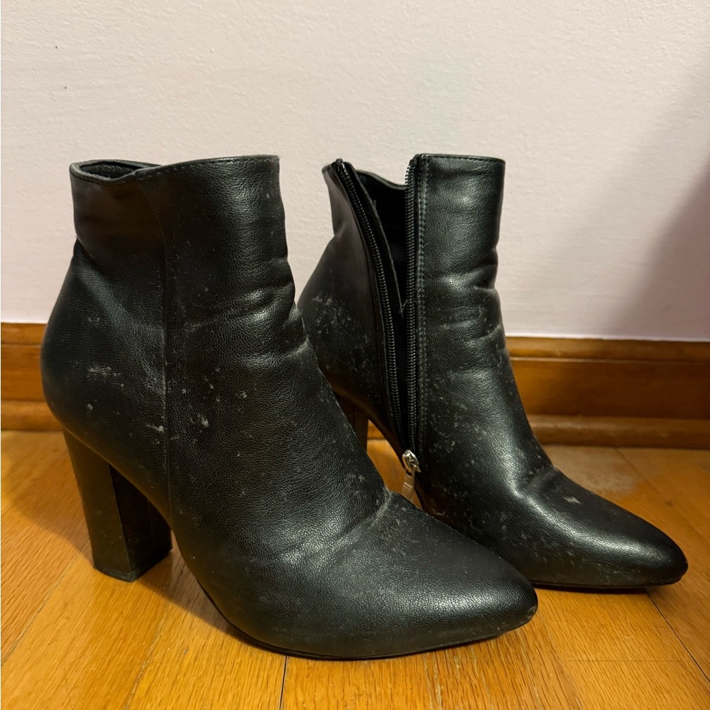SHEIN Black Heeled Ankle Boots